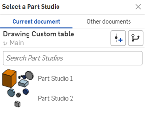 Selecting a new Part Studio