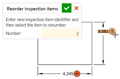 Click to apply the new value to the inspection item