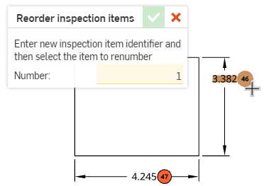 Reorder inspection items dialog