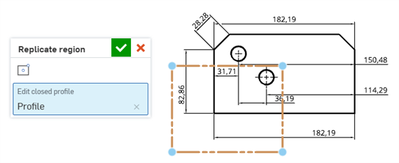 Selecting a Replicate region 