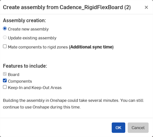 Create assembly dialog