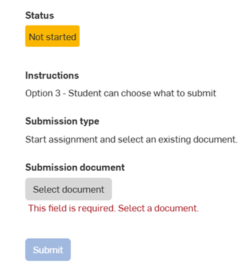 Student assignment in progress
