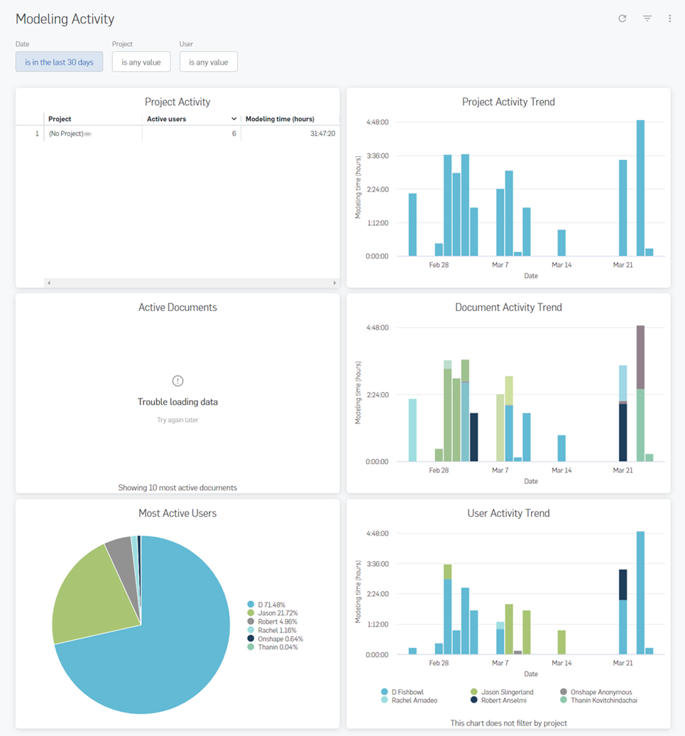 Example of the Modeling Activity report