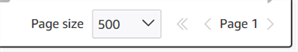 Tile table default pagination