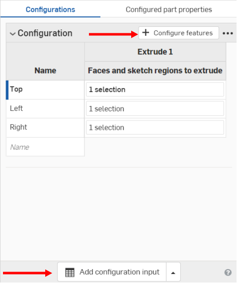 Creating additional Configuration inputs