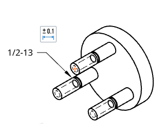 External thread with undercut drawing