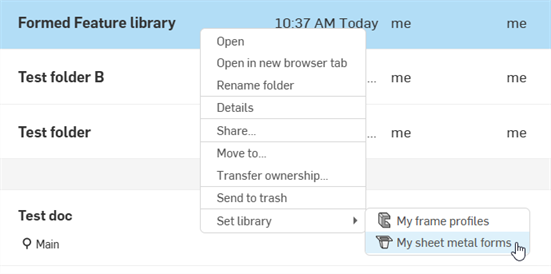 Creating a Sheet metal forms library