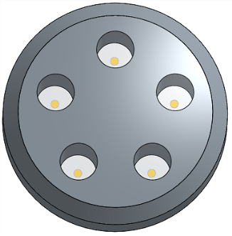 Example of a uniform-diameter drilled hole