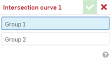 Intersection curve dialog
