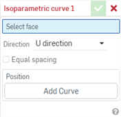 Isoparametric curve dialog
