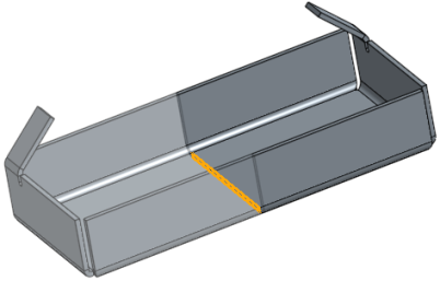 Example of adding material to a sheet metal part