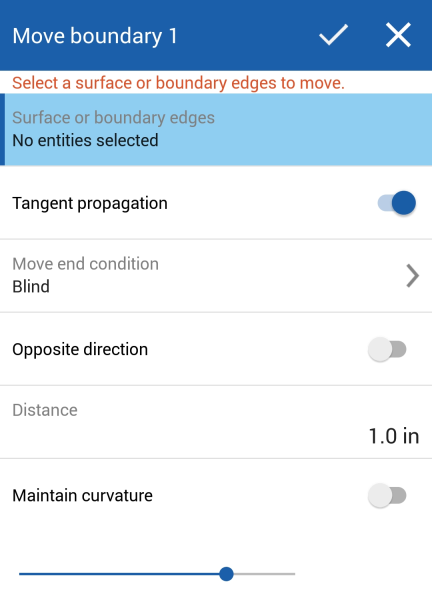 Move boundary dialog for Android