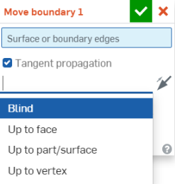 Move boundary dialog with end condition dropdown open