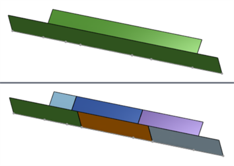 Mutual trim: Merged and unmerged surfaces
