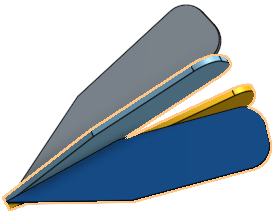 example of a blade selected as the part and an edge selected as the pattern axis