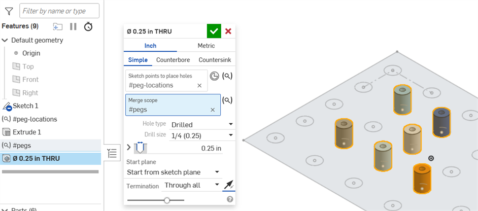Query variable used as a merge scope