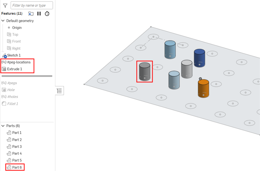 Downstream extrude is updated with new query variable selection