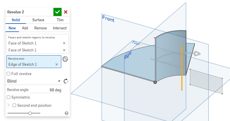 Blind revolve example
