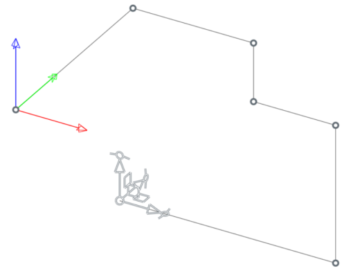 Example of a Polyline routing curve