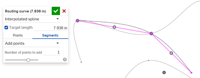 Routing curve length undetermined