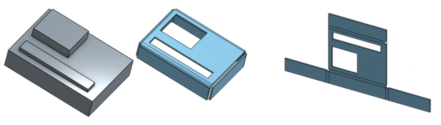 Example of creating a sheet metal model with the finished model