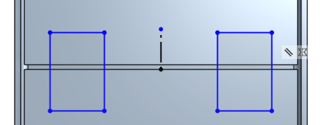 Example before bridging two flanges or walls