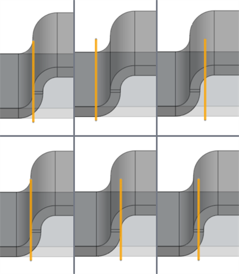 Bend alignment examples