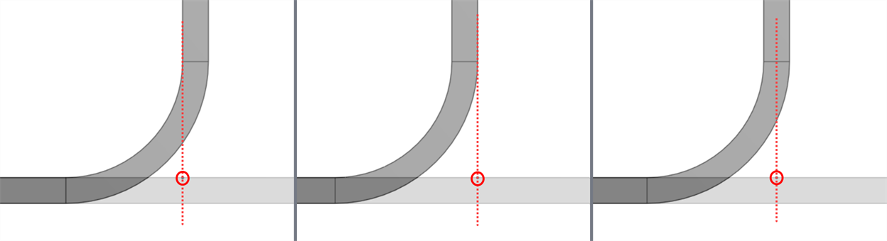 Bend alignment: Middle, Outside, Inside