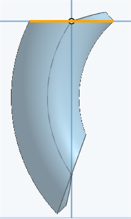 Example of a Thin sweep with Trim ends option unchecked