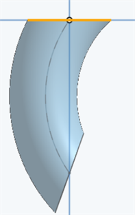 Example of a Thin sweep with Trim ends option checked