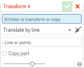 Step 1 for using Transform tool