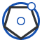 Circumscribed polygon icon