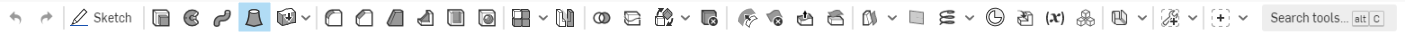 Feature toolbar with Loft feature icon highlighted