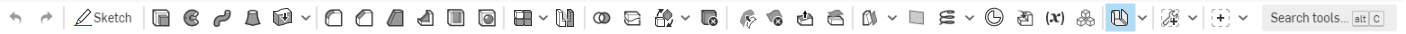 Feature toolbar with Sheet Metal Model feature icon highlighted