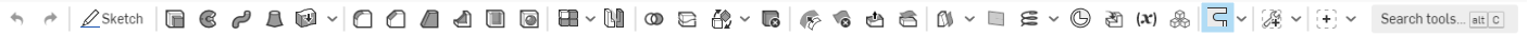 Feature toolbar with Sheet Metal Bend Relief feature icon highlighted