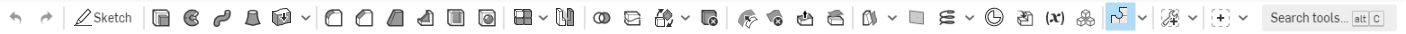 Feature toolbar with Sheet Metal Corner feature icon highlighted