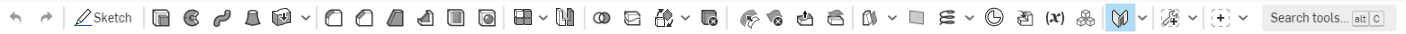 Feature toolbar with Sheet Metal Make Joint feature icon highlighted