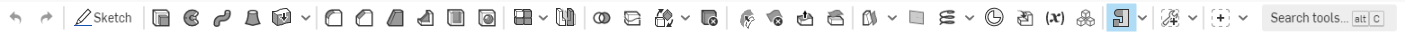 Feature toolbar with Sheet Metal Tab feature icon highlighted