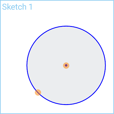 Example of Center Point Circle tool in use