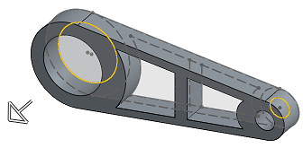 Example of Extrude remove (cut material) feature