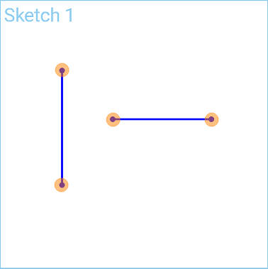 Example of line tool in use