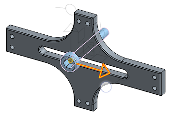 Pin slot mate example moving one of the parts into position