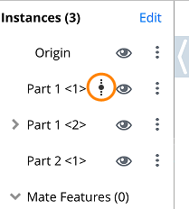 Example of Linked icon circled in orange