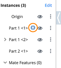 Example of Linked icon circled in orange