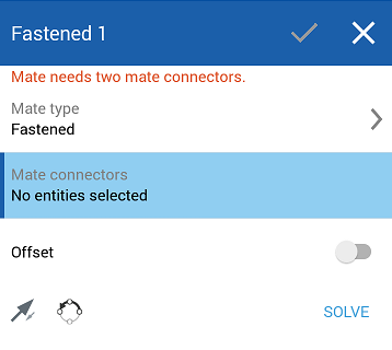 Example of Mate dialog