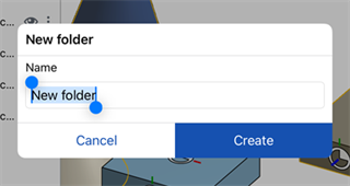New folder dialog