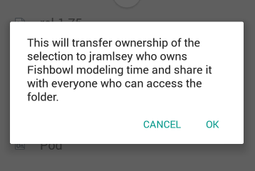 transfer ownership message