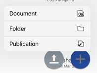 Create a new folder from iOS