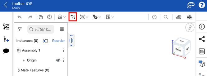 iOS: Assembly toolbar - Tangent mate