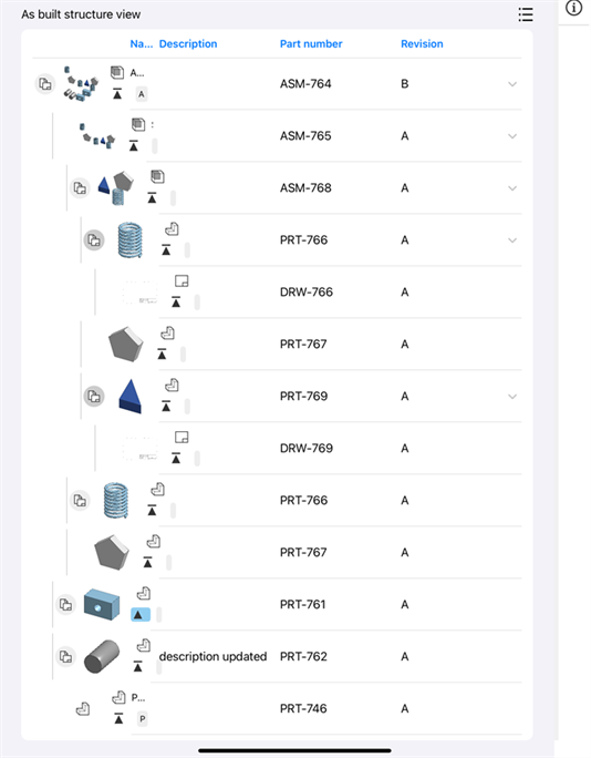 As built structure view